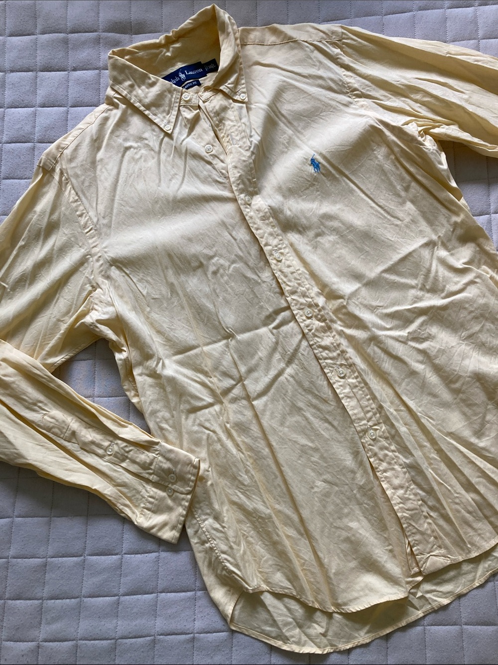 Ralph Lauren Men’s Pale Yellow Button-Down Shirt